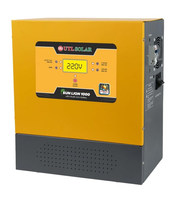 UTL SUNLiON 1000 – Wall-Mounted Solar PCU with LiFePO₄ Battery